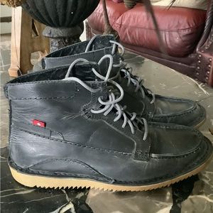 Oliberte handcrafted South Africa black leather Chukka ankle boots size 40